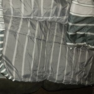 Gray Striped Comforter, Set